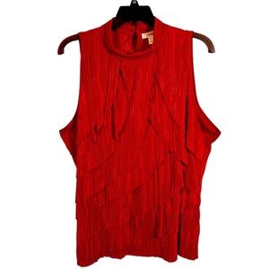 💃 Sleeveless Red Party Top Size 3X